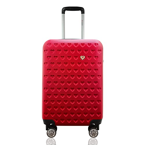 Mala de Bordo 10 kgs para Viagem em ABS Cadeado Integrado Rodas 360º Gladiador C1MB Vermelho